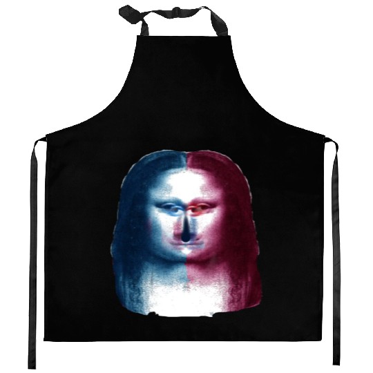 Monalisa Concept Leonardo Da Vinci Kitchen Aprons