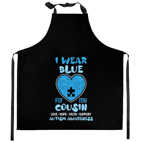 Wear Puzzle April Blue For Cousin Autism Awareness Kitchen Aprons