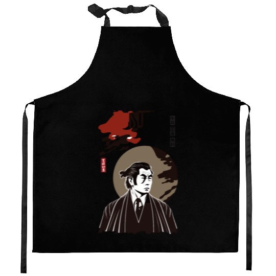 Japan Retro Yakuza Character Kitchen Aprons