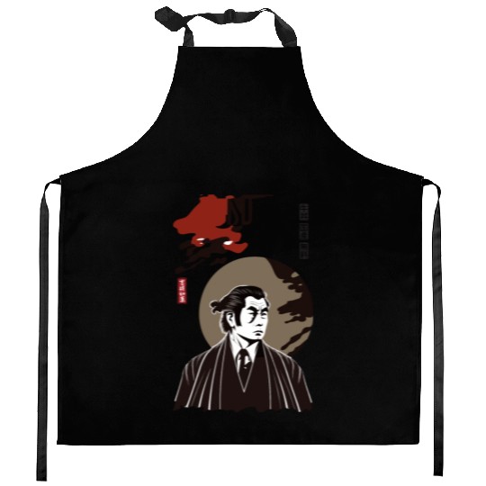 Japan Retro Yakuza Character Kitchen Aprons