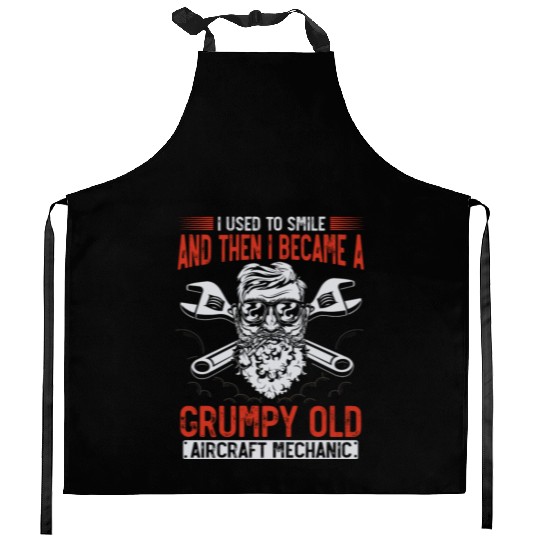 Aircraft Mechanic, airplane mechanic Kitchen Aprons