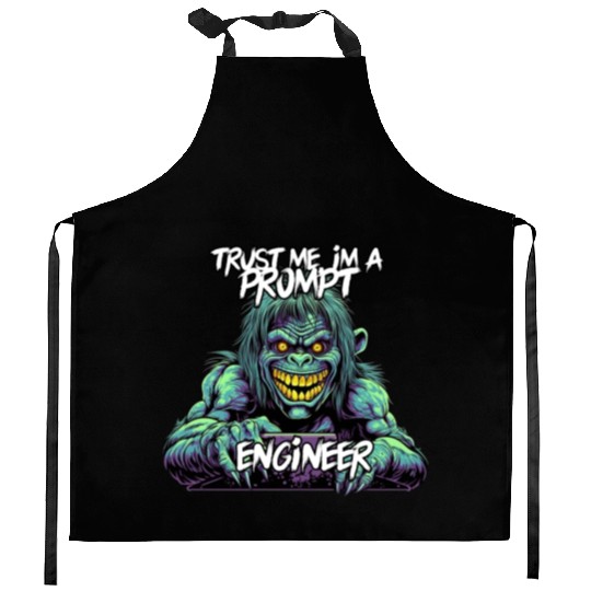 Trust me im a prompt Engineer Monster in my Job Kitchen Aprons