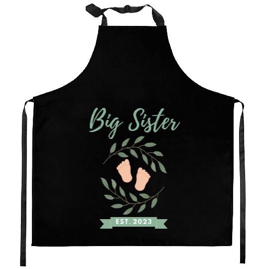 Big Sister Est. 2023 Kitchen Aprons