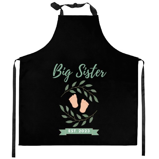 Big Sister Est. 2023 Kitchen Aprons