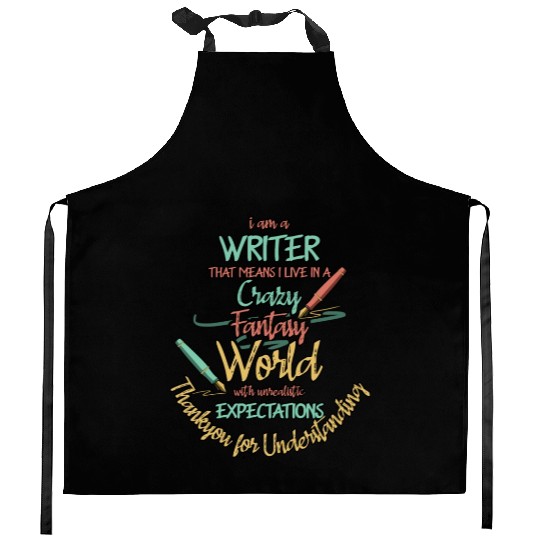 Writer Live In Fantasy World Author Kitchen Aprons