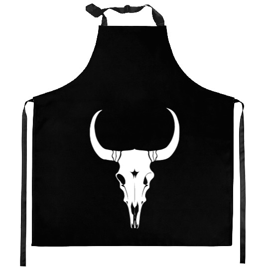 Cattle Skull Cow Skull Rodeo Western Skeleton Kitchen Aprons