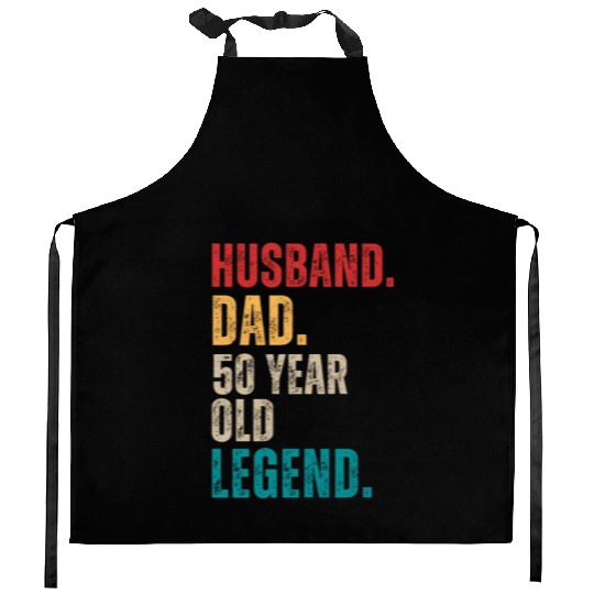Funny 50th Birthday For Men Gifts Vintage Dad Kitchen Aprons