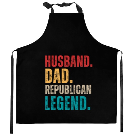 Husband Dad Republican Legend Republican Supporter Kitchen Aprons