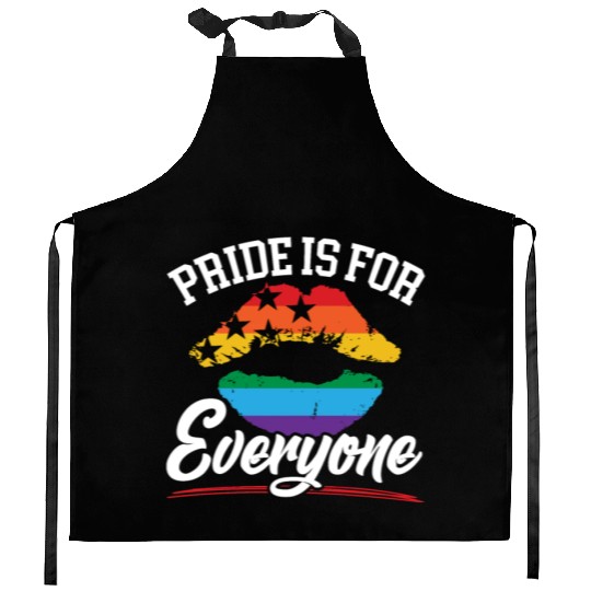 Pride Is For Everyone Rainbow Month LGBTQ Gay Kitchen Aprons
