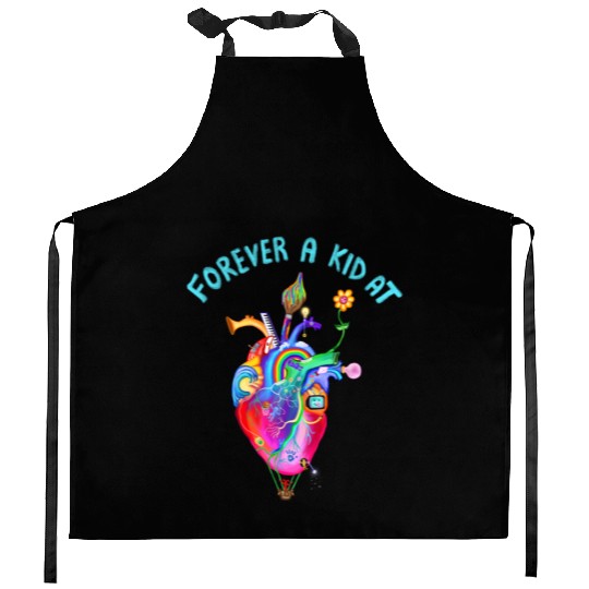 Forever A Kid At Heart Kitchen Aprons