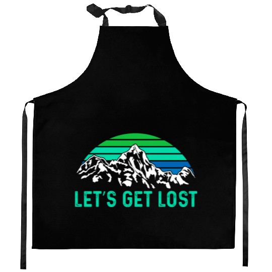 Let us get Lost Wanderlust funny Hiking Kitchen Aprons