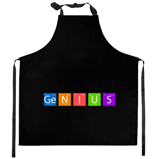 Genius Chemistry Chemical Elements Periodic Table Kitchen Aprons