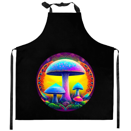 Magical Mushrooms 003 Kitchen Aprons
