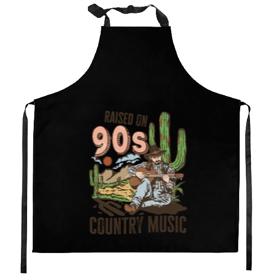 Raised On 90's Country Music Kitchen Aprons