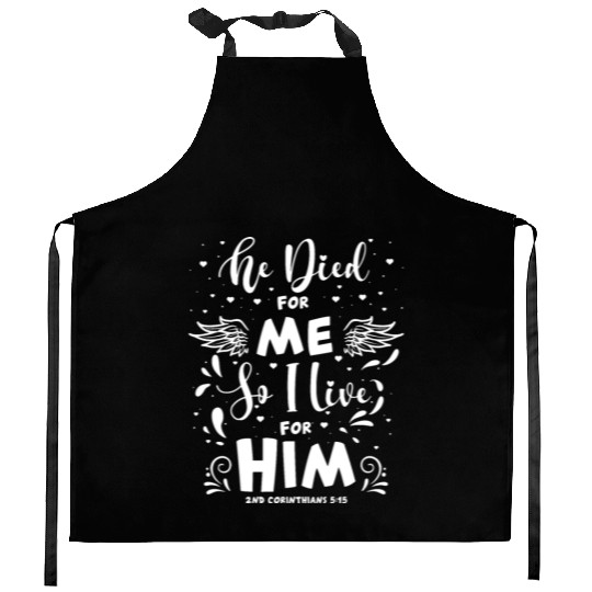 2nd Corinthians 5:15 Bible Scripture Christian Gos Kitchen Aprons