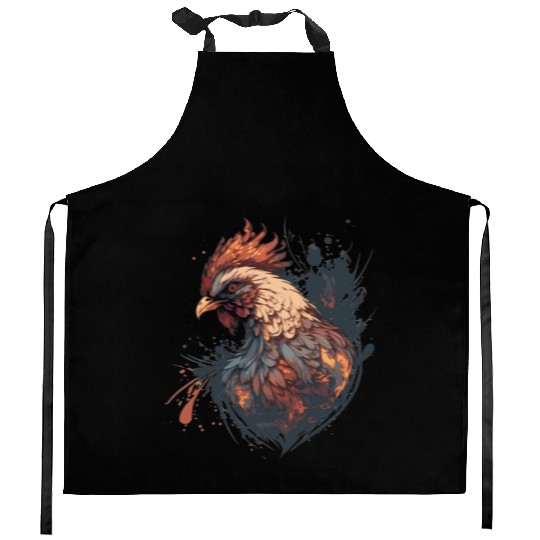 Abstract Graffiti Chicken Farm Animal Pet Chickens Kitchen Aprons