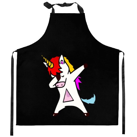 i like unicorn and maybe 1 people Kitchen Aprons
