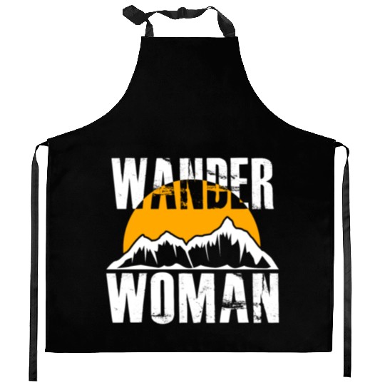 Wanderwoman Mountaineering Hiking Women Kitchen Aprons