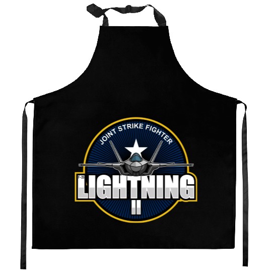 F35 Lightning 2 Patch Small logo red Kitchen Aprons