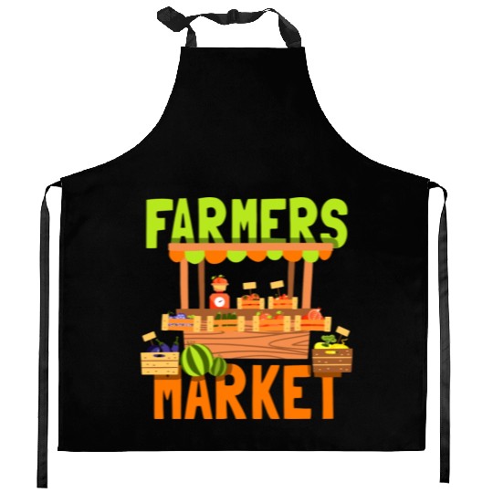 Farmers Market Chicken Farmer Cow Farming Kitchen Aprons