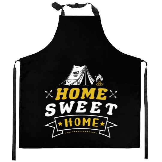 Camping Camper Tent Home Sweet Home Kitchen Aprons