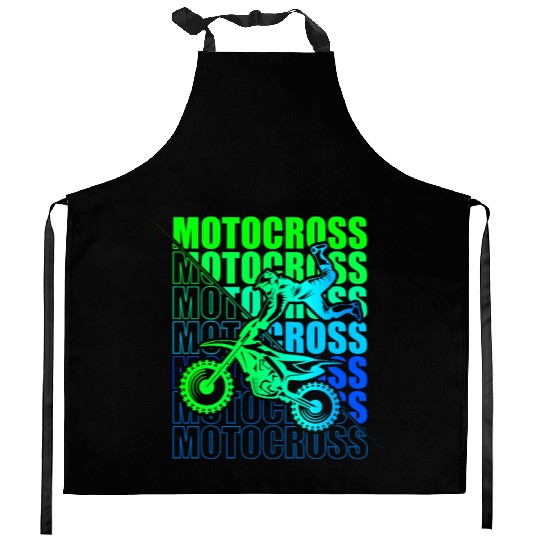 Motocross Enduro Motorbike Freestyle Extreme Sport Kitchen Aprons