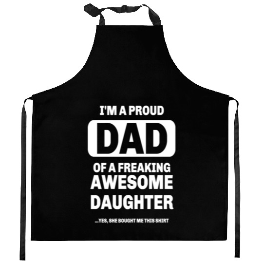 Mens Cool Gift From a Awesome Daughter Kitchen Aprons