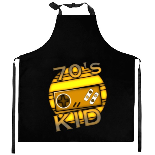 70s Gamer Gaming Kid Kitchen Aprons