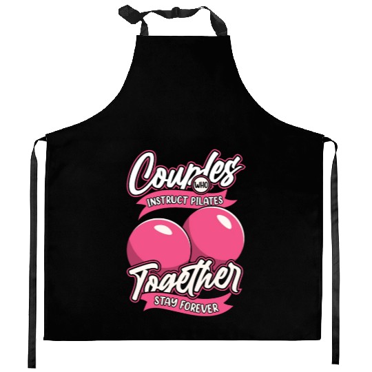 Pilates Instructor Teacher Couple Kitchen Aprons