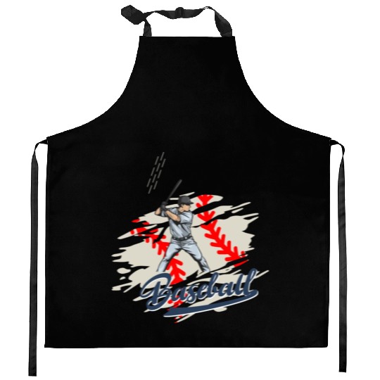 Vintage baseball cool fantasy baseball men women Kitchen Aprons