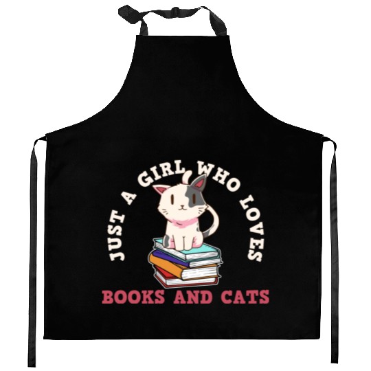 Book Cat Book Lover Cat Lover Kitchen Aprons