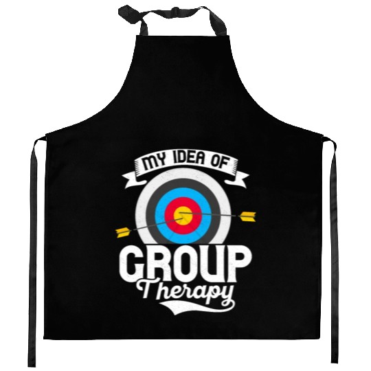My Idea Of Group Therapy Bow & Arrows Target Arche Kitchen Aprons