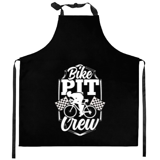 Bike Pit Crew Bicycle Bike Race Cycling Racing Kitchen Aprons