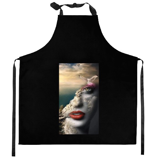 la femme et le nature Kitchen Aprons