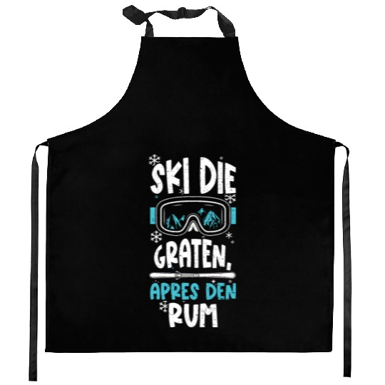 Ski the ridges, Apres the rum Kitchen Aprons