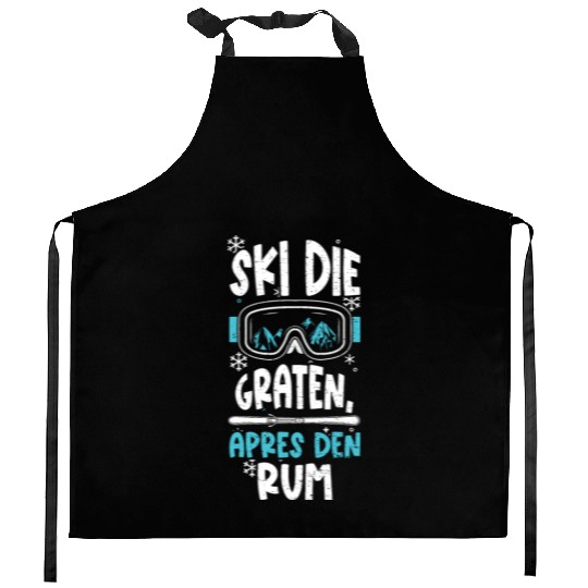 Ski the ridges, Apres the rum Kitchen Aprons