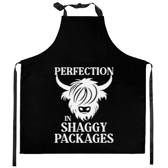 Perfection In Shaggy Packages Highland Cow Kitchen Aprons