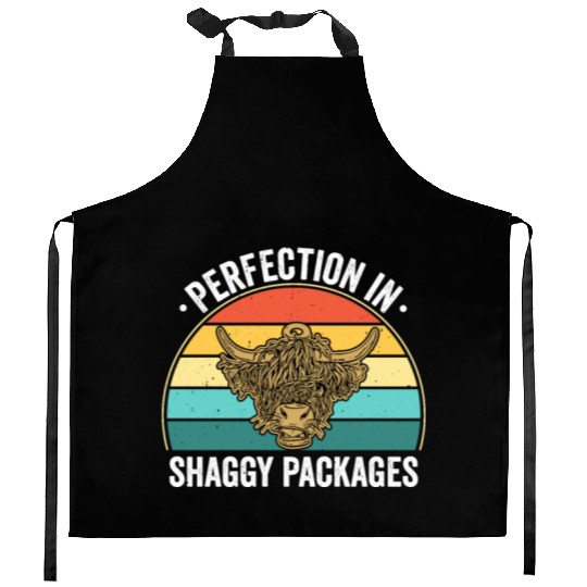 Perfection In Shaggy Packages Highland Cow Kitchen Aprons