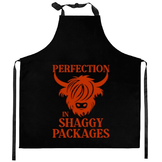 Perfection In Shaggy Packages Highland Cow Kitchen Aprons