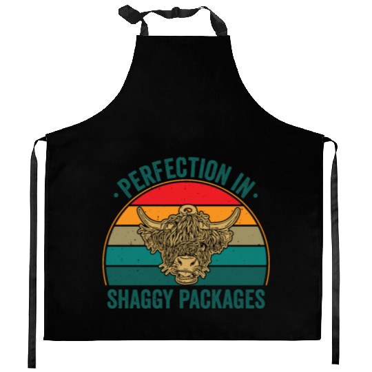 Perfection In Shaggy Packages Highland Cow Kitchen Aprons