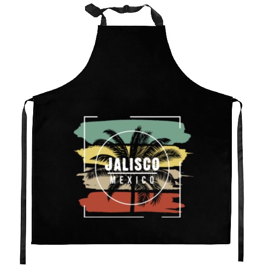 Jalisco Mexico Artistic Palm Tree Retro Kitchen Aprons