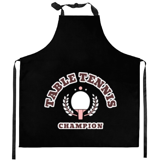 Table Tennis Ping Pong Sports Champion Kitchen Aprons