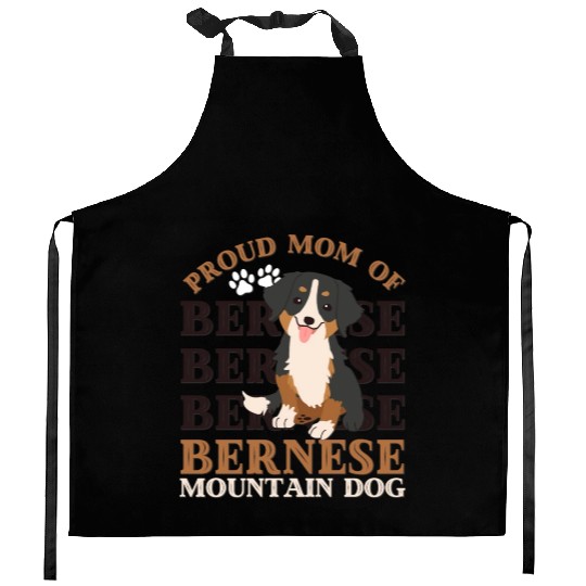 Bernese Mountain Dog mom of Bernese Mountain dogs Kitchen Aprons
