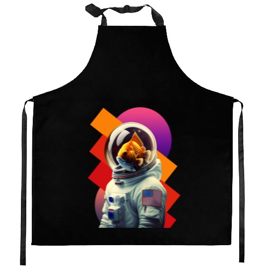 First Adventure with the Brave Goldfish Astronauts Kitchen Aprons