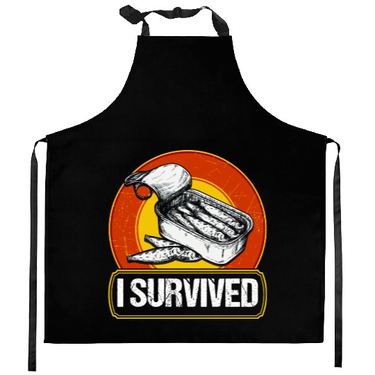 I Survived Swedish Surströmming Kitchen Aprons