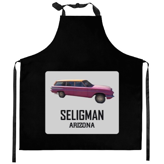 Old car city of Seligman in Arizonna, US Route 66 Kitchen Aprons
