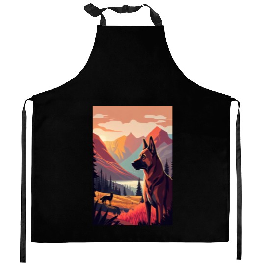 Belgian Malinois Nature Kitchen Aprons