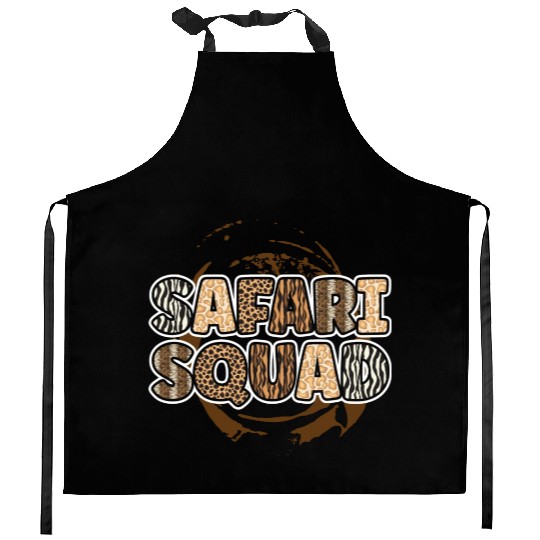 Safari Squad Africa Animals Zoo Lover Zookeeper Kitchen Aprons