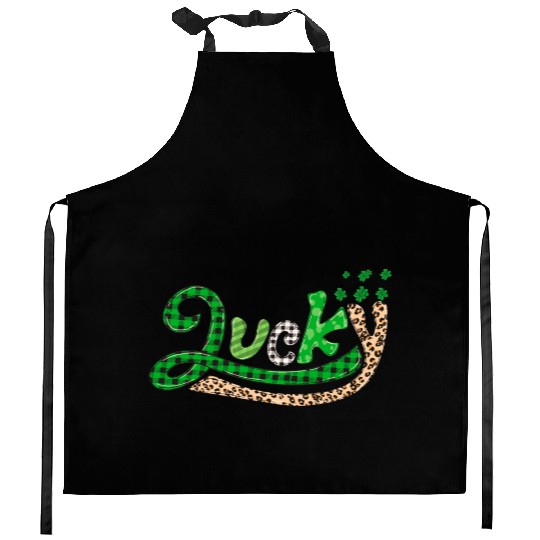 Lucky Of The Irish shamrock Charms Kitchen Aprons