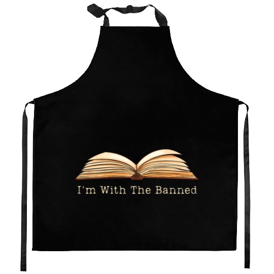 Im With The Banned Books English Teacher Librarian Kitchen Aprons